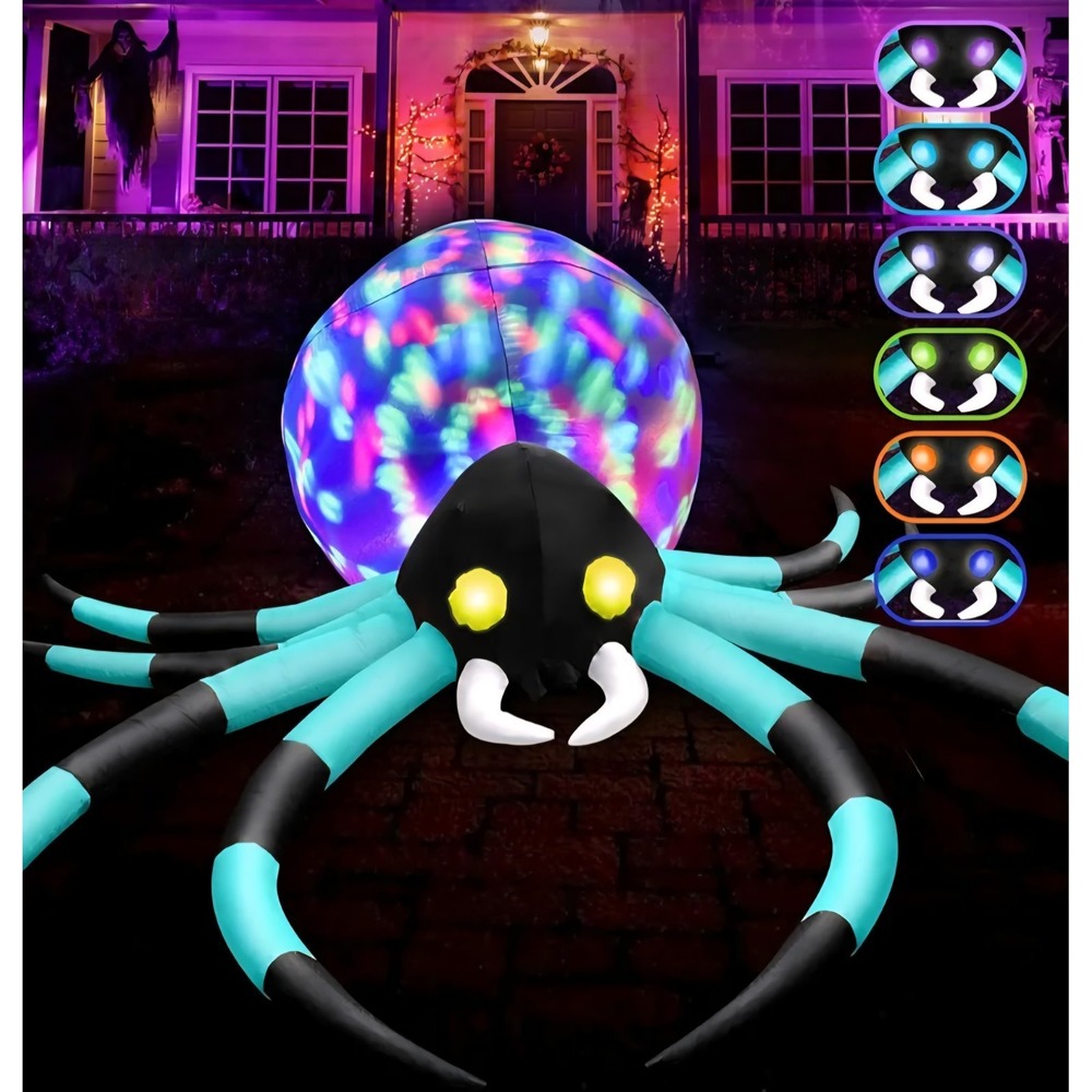 12‎ Ft Color Changing Spider For Halloween